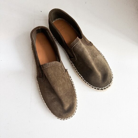 Mango MNG Moss Green Suede Espadrille Slip ons Unisex 43 - Picture 3 of 6